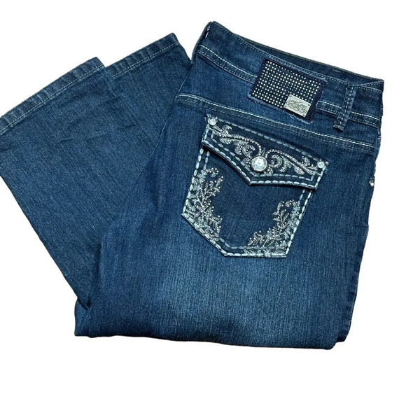 One-5-One Dark Washed Stud Embellished Jean. Sz: 14 - Picture 1 of 13